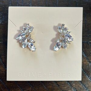 Gold and Silver Crystal Earrings